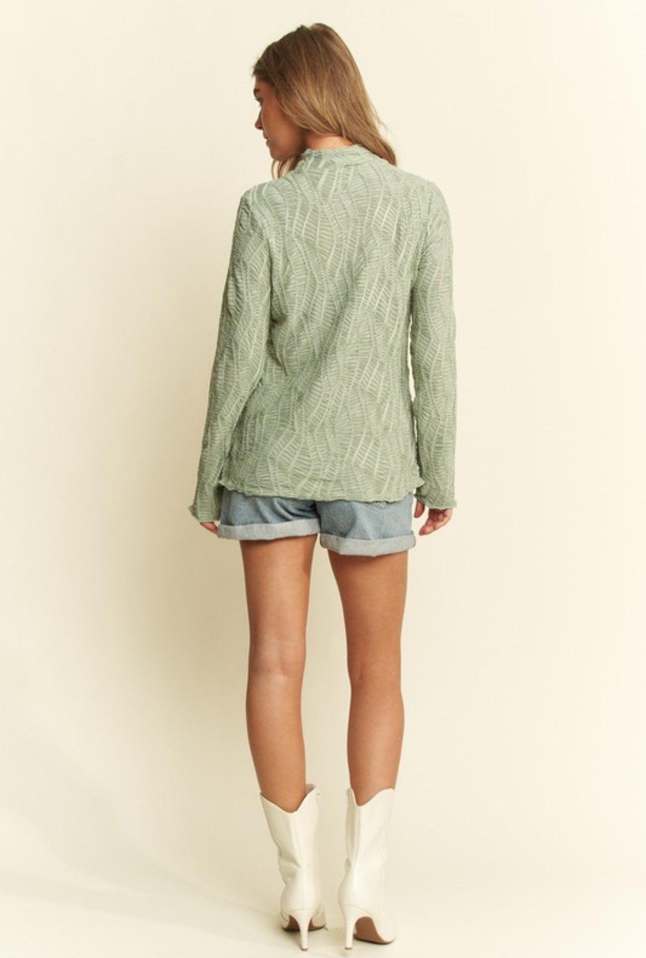 Sage Mock Neck Top