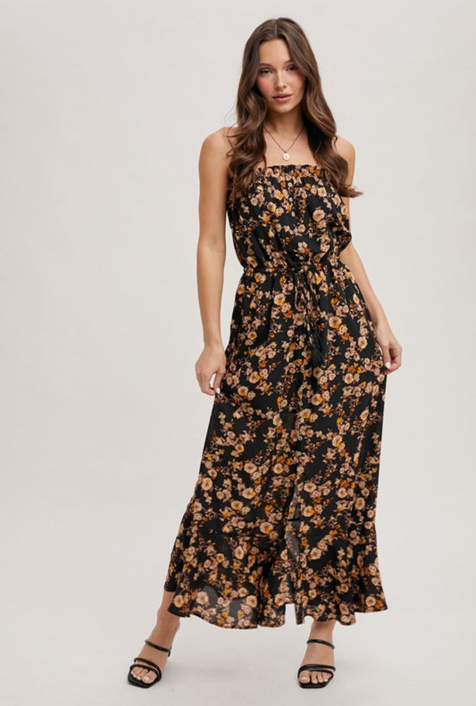 Floral Smocked Ruffle Tiered Max Dress