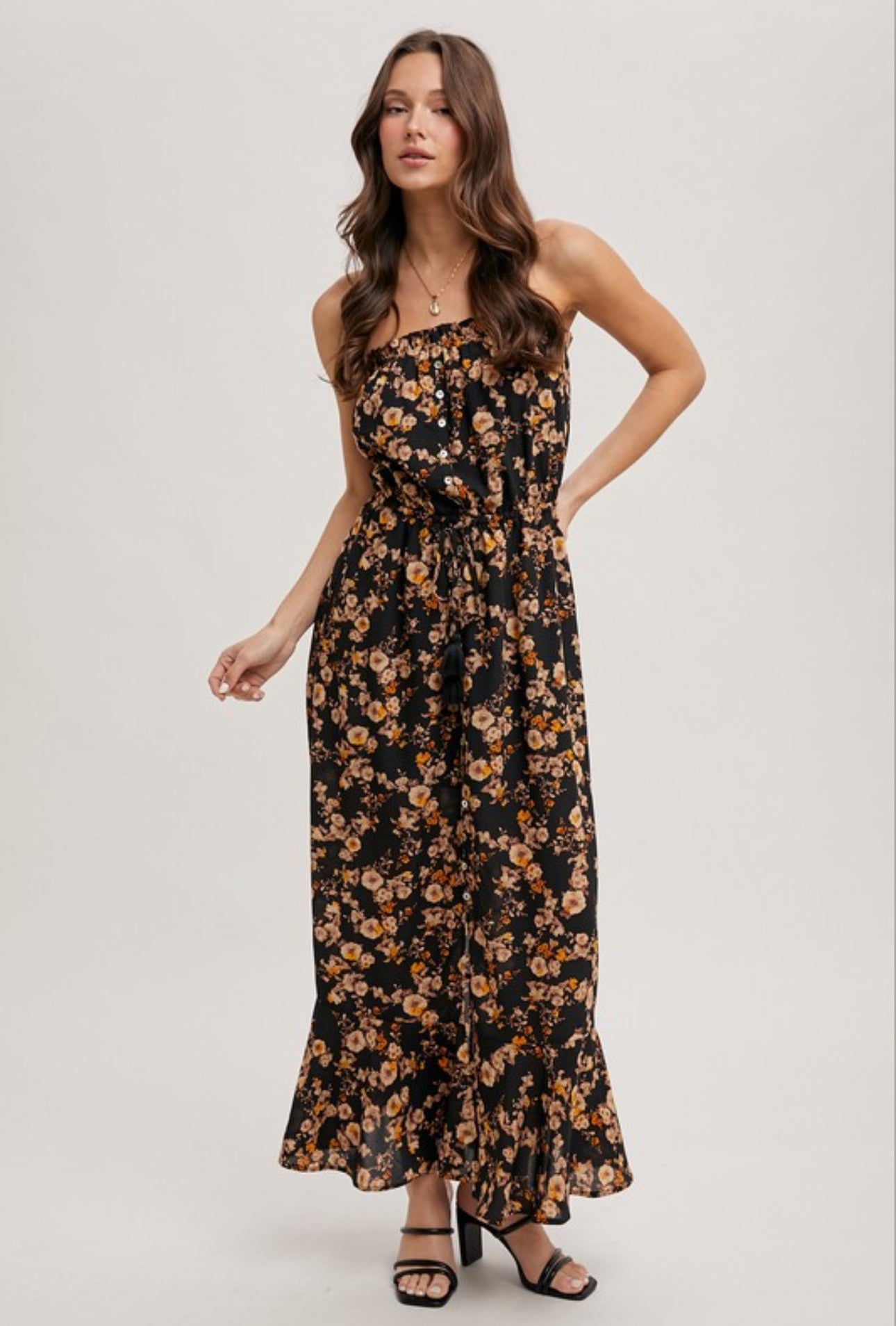 Floral Smocked Ruffle Tiered Max Dress