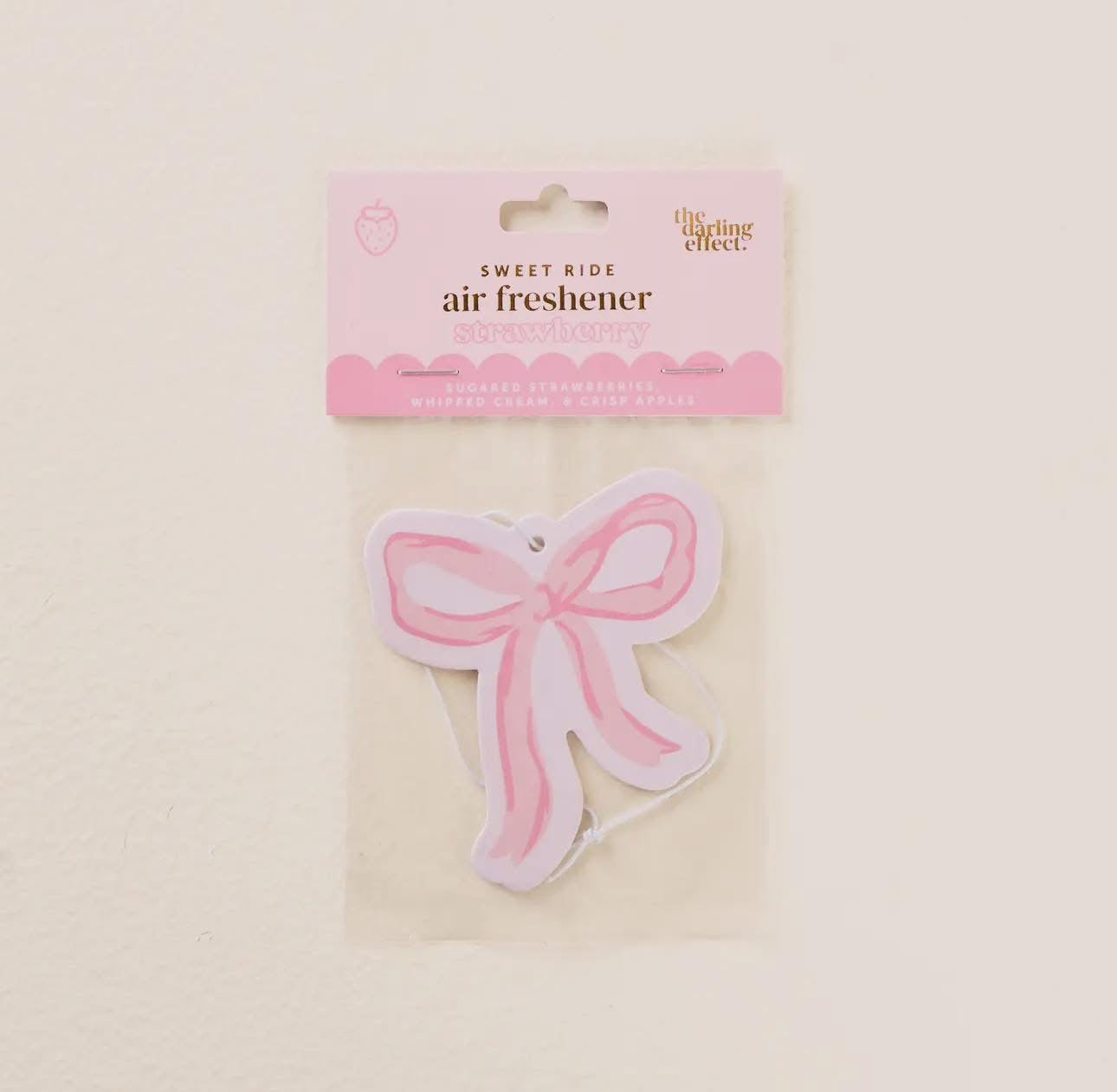 Bow Pink Air Freshener - Strawberry