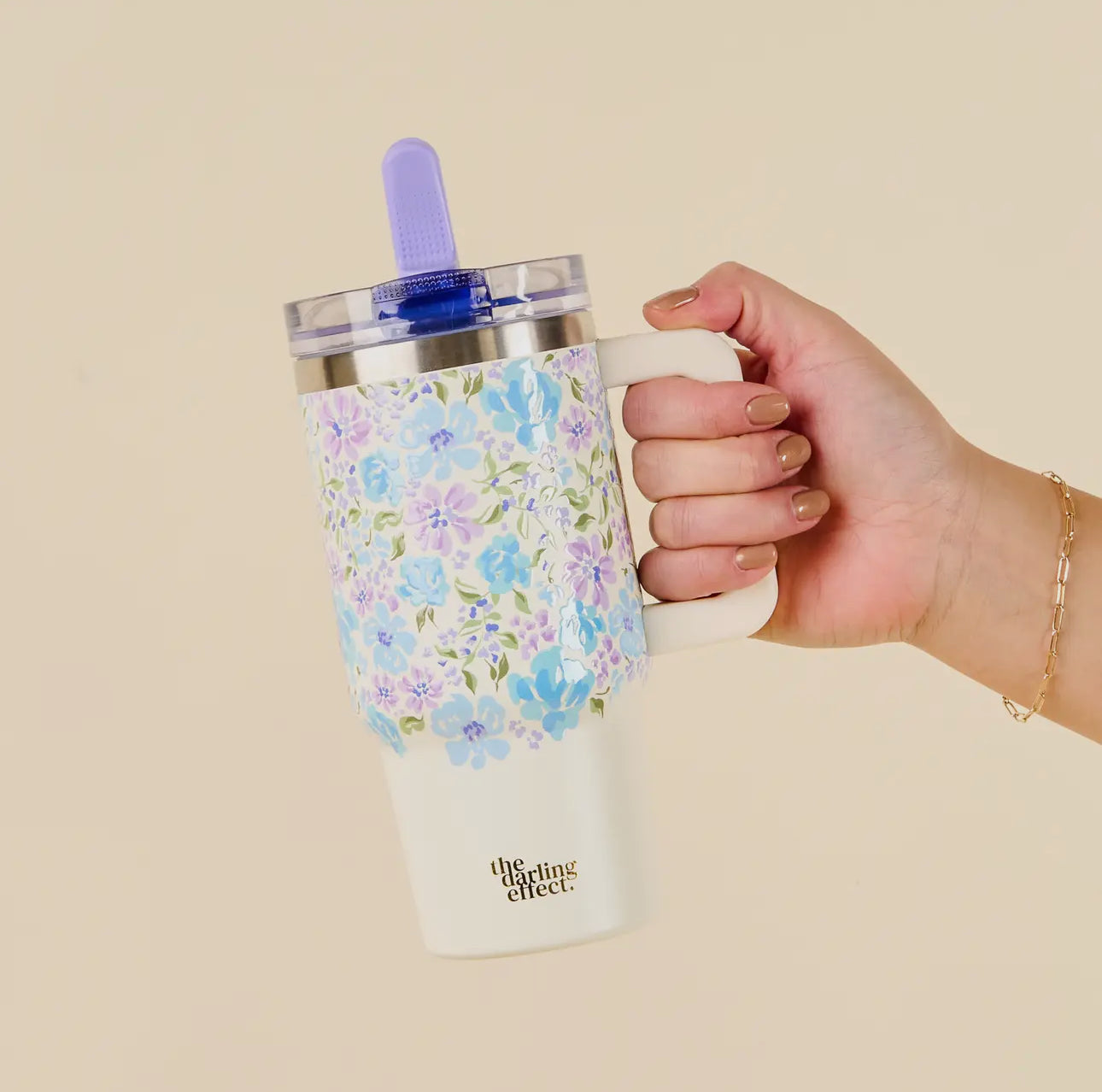 20 oz. Secret Garden Blue Tumbler