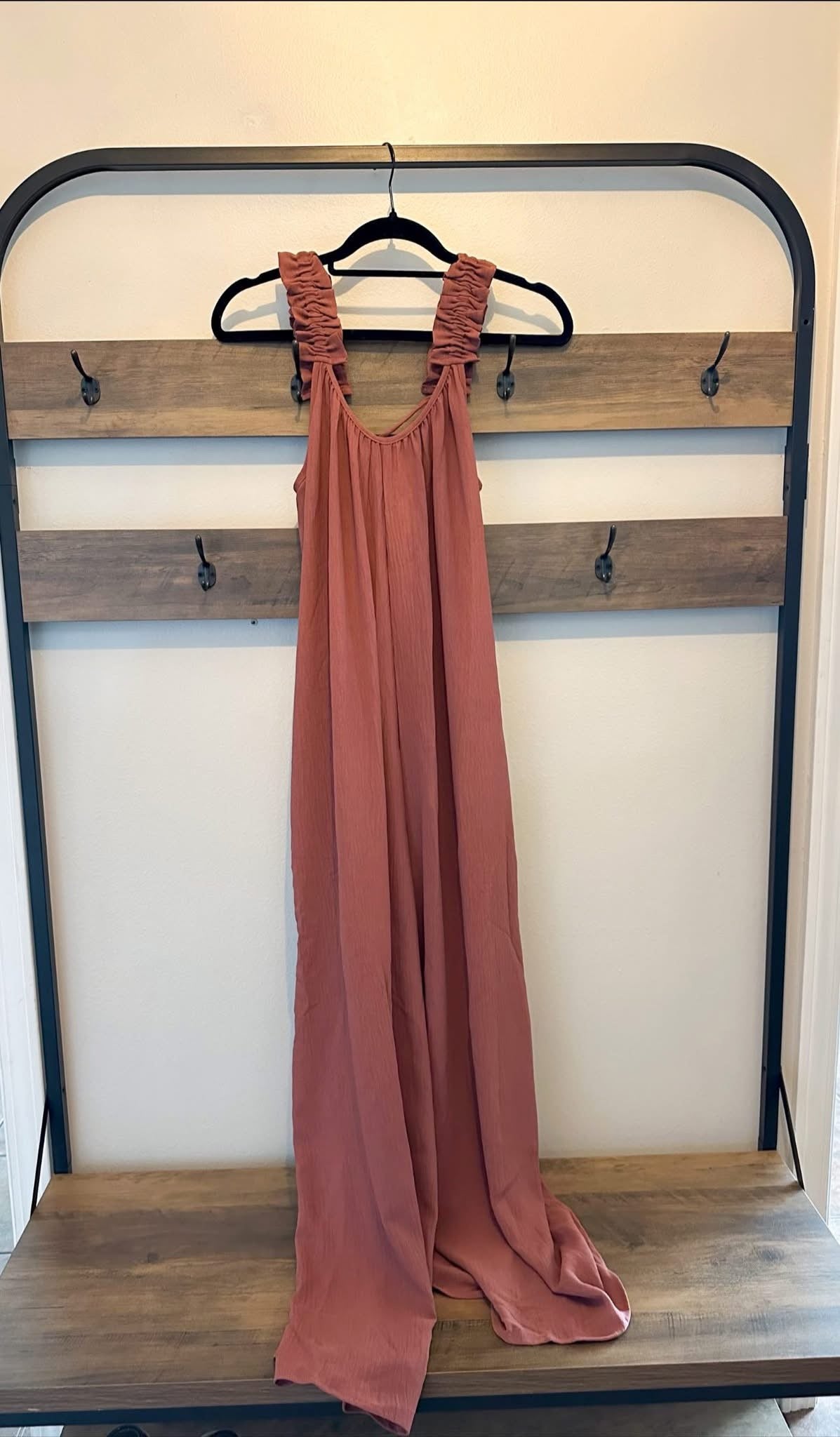 Marsala Ruffle Jumpsuit