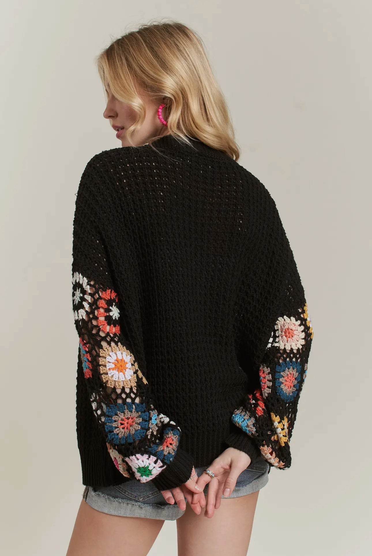 Multi Pattern Crochet Cardigan