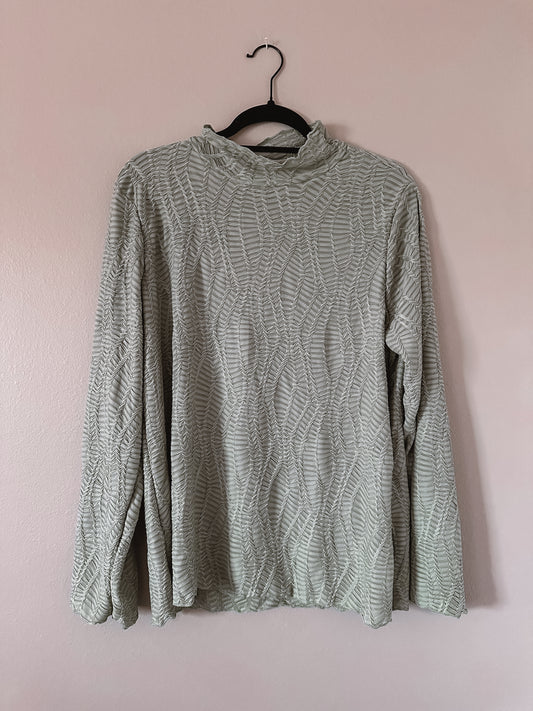 Sage Mock Neck Top