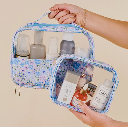 Secret Garden Blue Cosmetic Bag Set
