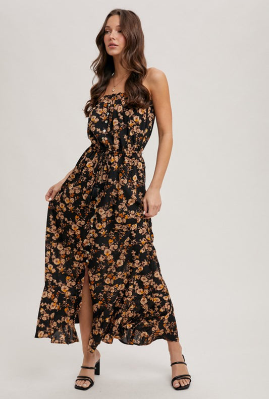 Floral Smocked Ruffle Tiered Max Dress