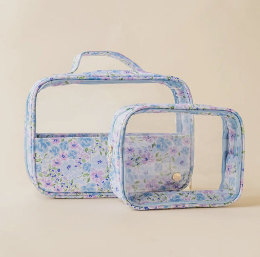 Secret Garden Blue Cosmetic Bag Set